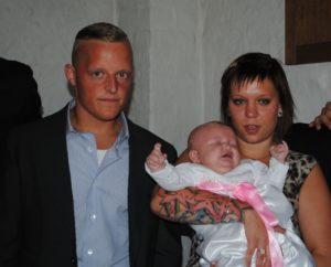 Morbror Brian, kusine Laura og Camilla